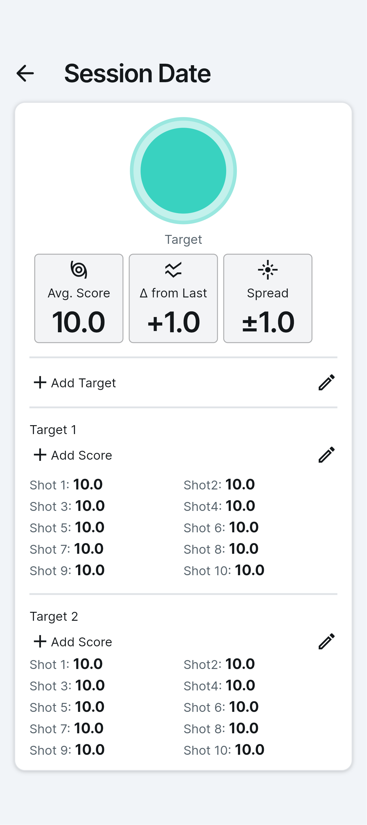 AimSight session detail screenshot